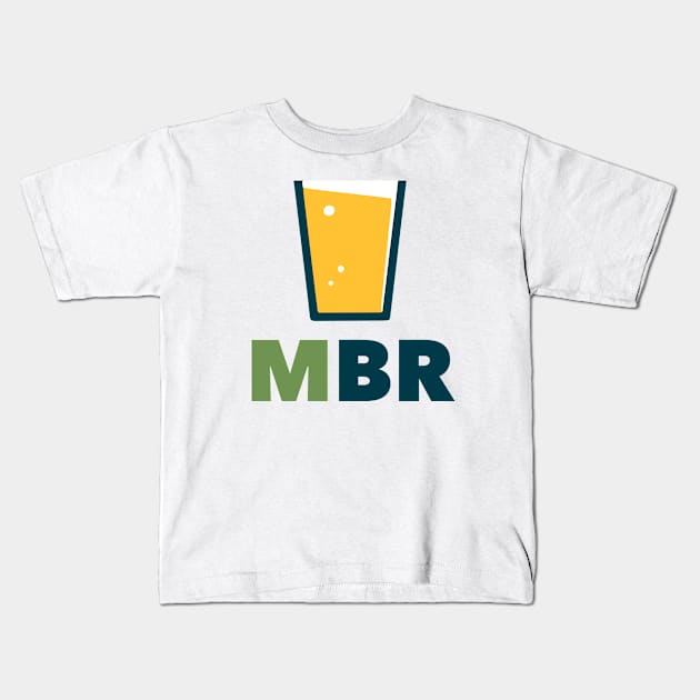 Milwaukee Beer Review glass logo Kids T-Shirt by mkebeerreview